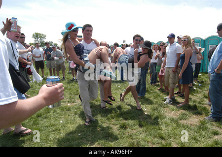 Kentucky Derby infield party Stock Photo