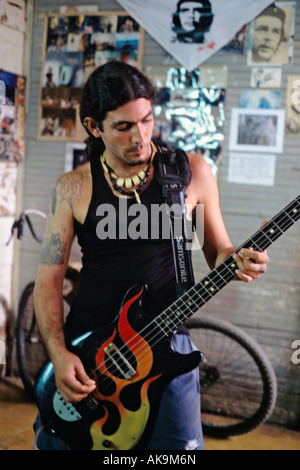 Heavy metal bass player Stock Photo: 28016767 - Alamy