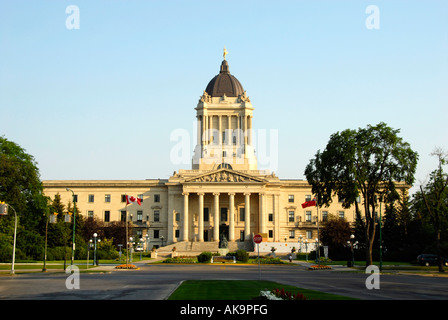Provincial Capital Legislative Building Winnipeg Manitoba Canada designed by Frank Worthington Simon and Henry Boddington III Stock Photo