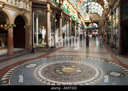 Central Floor Mosaic in The County Arcade in Leeds West Yorkshire England Stock Photo