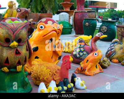 Panamanian pottery crafts on sale at Coronado Stock Photo