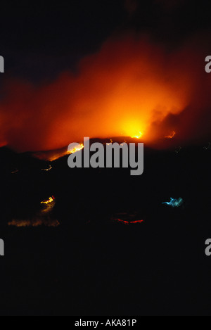 France, Corsica, fires at night Stock Photo