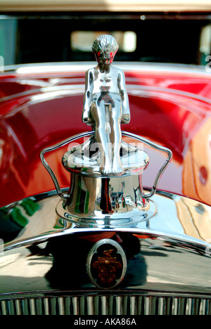 Packard Phaeton mascot. Vintage car exhibition. Mallorca. Spain Stock Photo