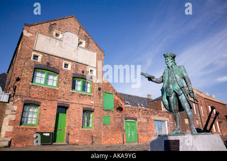 The statue of George Vancouver outside the Old Customs house at the ...