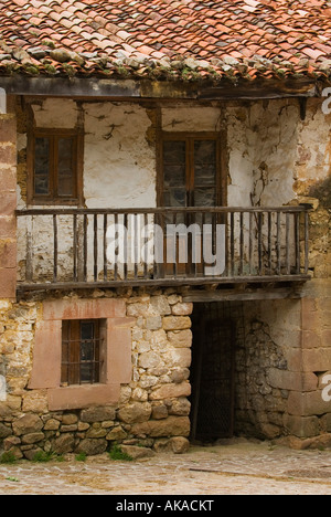 Derelict farmhouse in the mountain village of Carmona, Cantabria, Northern Spain Stock Photo