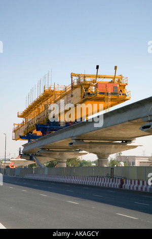 Elevated viaducts on the unfinished Dubai Metro rapid transit network ...