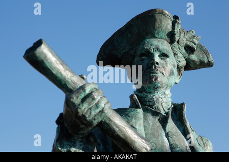 The statue of George Vancouver outside the Customs House in historic ...