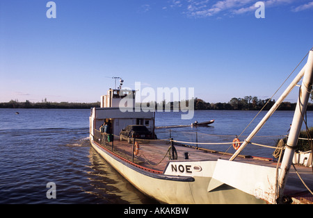 Ferry-boat in a river in Buenos Aires, Argentina Stock Photo