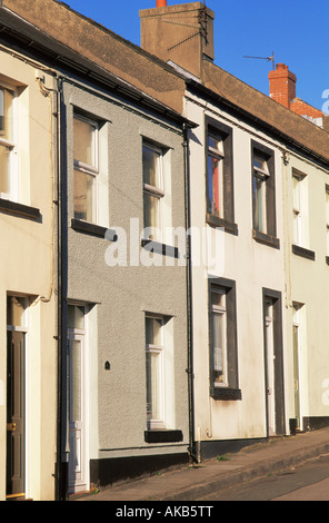 UK, Wales, Monmouthshire, Blaenavon, Miners Cottages Stock Photo