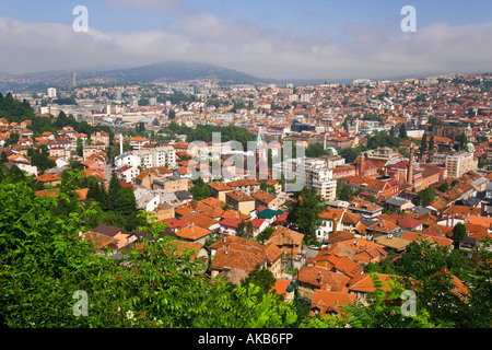 Skyline of Sarajevo, Bosnia and Herzegovina Stock Photo