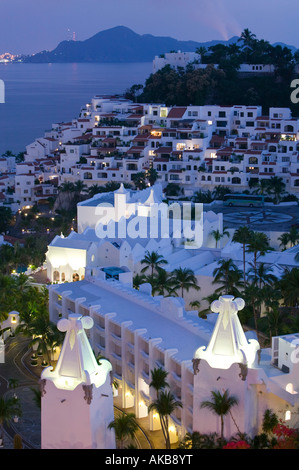 Mexico, Pacific Coast, Colima, Manzanillo, Brisas Las Hadas Resort and Manzanillo Bay Stock Photo
