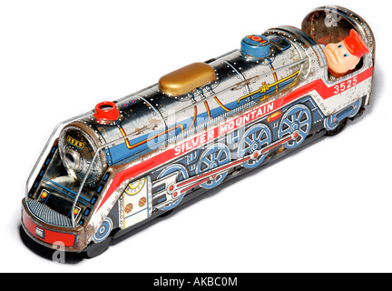 Colourful Retro toy train. Picture by Patrick Steel patricksteel Stock Photo