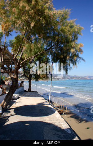 A cafe next to the sea at Alykanas beach, Zakynthos, Greece. Stock Photo