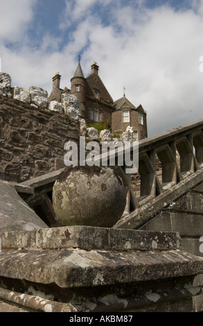 Drummond Castle Gardens near Crieff in Perthshire, Scotland's most important formal gardens Stock Photo