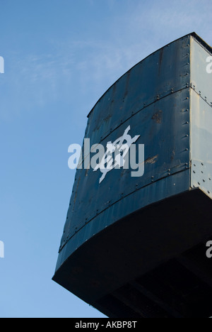 Old crane on Leith Docks, Edinburgh Stock Photo