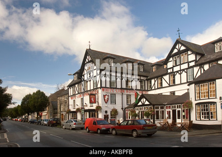 Wales Gwynedd Bala Stryd Fawr High Street White Lion Royal Hotel Stock Photo