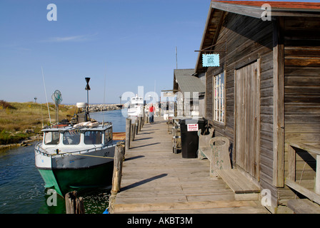 Leland Michigan Historic District also known as Fishtown Stock Photo