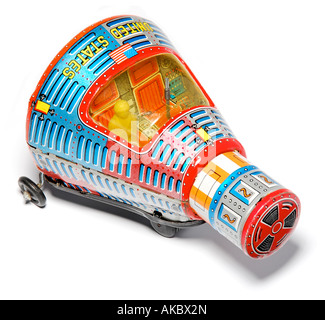 Colourful Retro toy spaceship. Picture by Patrick Steel patricksteel Stock Photo