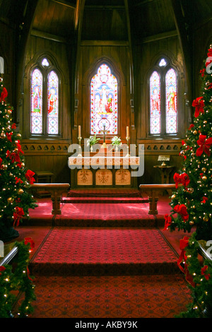 Interior of Old St Paul's cathedral church, Wellington, New Zealand Stock Photo