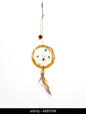 dream catcher Christmas ornament hanging on hook Stock Photo