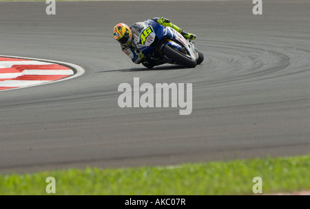 Italian Valentino Rossi Fiat Yamaha Team at Polini Malaysian Motorcycle Grand Prix Sepang Circuit Malaysia Stock Photo