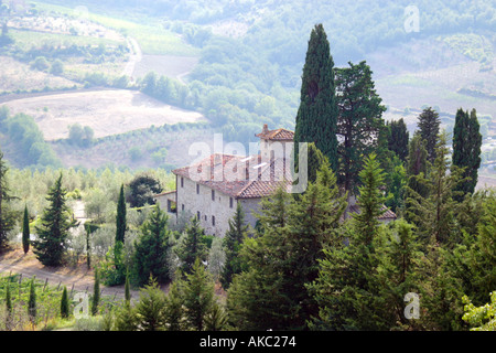 Farmhouse at Villa Vignamaggio Greve in Chianti Italy Stock Photo