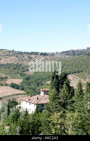 Farmhouse at Vignamaggio Greve in Chianti Tuscany Italy Stock Photo