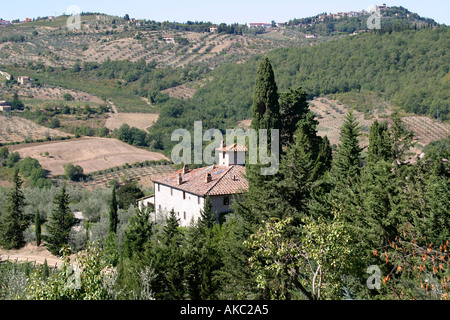 Farmhouse at Vignamaggio Greve in Chianti Italy Stock Photo