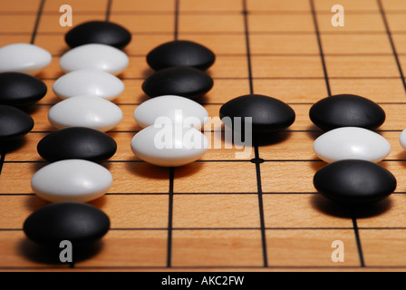 Go - a game of Go in progress Stock Photo