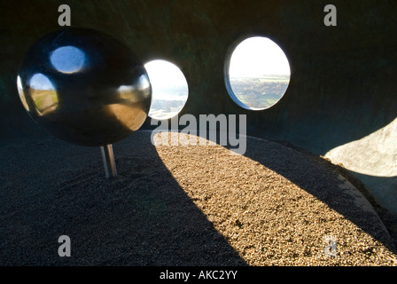 Atom, a sculpture above Wycoller, Lancashire, UK. One of the Lancashire ...