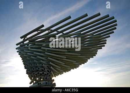 The Singing Ringing Tree, a sculpture near Burnley, Lancashire, UK. One of the Lancashire Panopticons series.