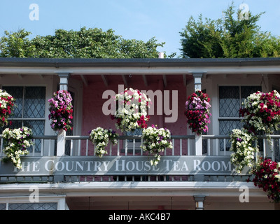 Ventnor Isle of Wight The Country House Tea room balcont and sign Stock Photo