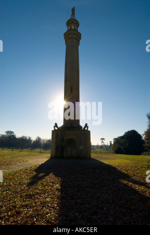 The Cobham Monument, Stowe Landscape Gardens, Buckinghamshire, England Stock Photo