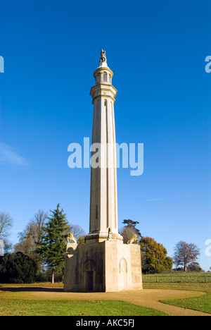 The Cobham Monument, Stowe Landscape Gardens, Buckinghamshire, England Stock Photo