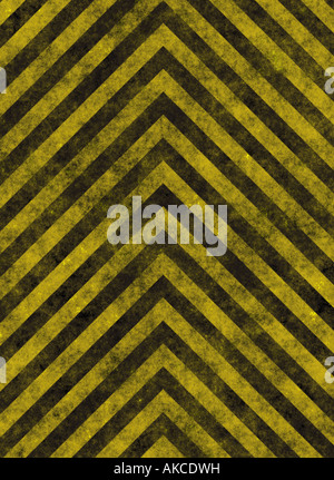 grungy yellow striped hazard background like on roads Stock Photo