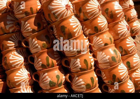 Traditional pottery Oaxaca market Mexico Stock Photo