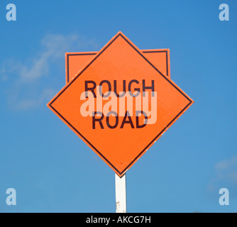 Rough Road sign Stock Photo - Alamy