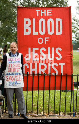 A Christian evangelist at Speaker's corner, Hyde Park, London. Stock Photo