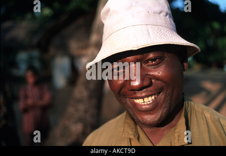 Portrait of Castro from Utende Named after Fidel who visited Tanzania in the 1960s Utende Mafia island Tanzania E Africa Stock Photo