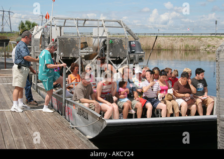 Florida US 27,Everglades,Sawgrass Recreational Park,airboat ride,nature tour,families,visitors travel traveling tour tourist tourism landmark landmark Stock Photo