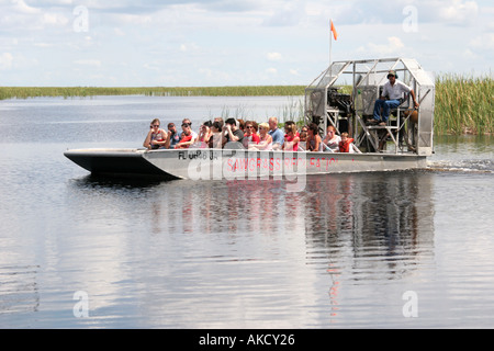 Florida US 27,Everglades,Sawgrass Recreational Park,airboat ride,nature tour,families,visitors travel traveling tour tourist tourism landmark landmark Stock Photo