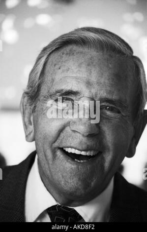 Black and white portrait of Sir Norman Wisdom Stock Photo