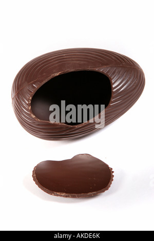 whole plain milk chocolate easter egg Stock Photo