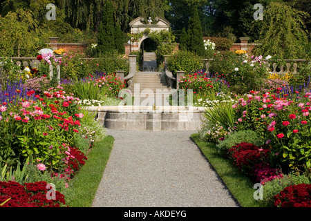 Old Westbury Gardens finest English garden in USA Nassau County Long Island New York Stock Photo
