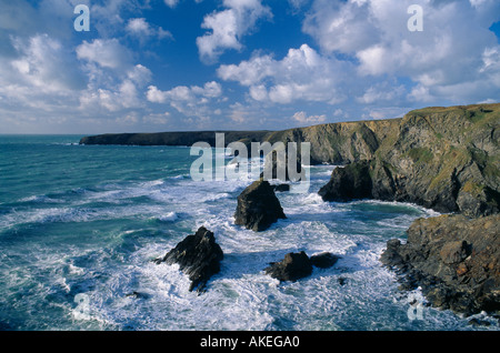 North Coast Bedruthan Steps Cornwall England UK Stock Photo