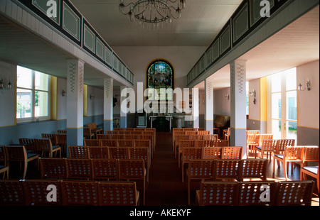 Enklave Kaliningrad, Gumbinnen, Salzburger Kirche (Evangelitscheskaja Zerkow) Stock Photo