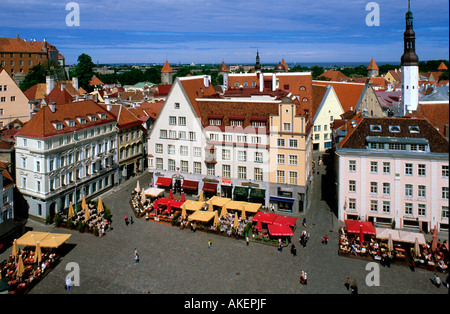 Estland, Tallin, Rathausplatz Stock Photo