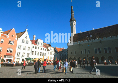 Estland, Tallin, Rathausplatz Stock Photo