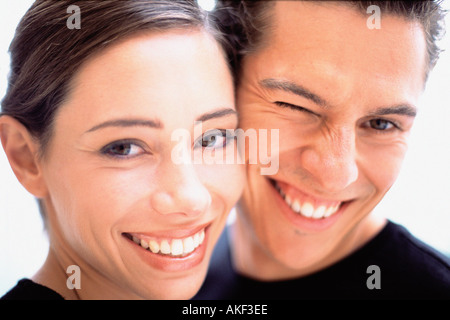 Portrait of happy couple Stock Photo