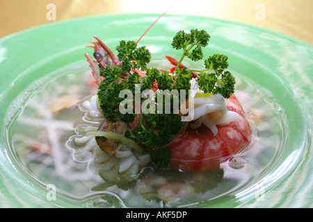 Soup from seafoods Stock Photo